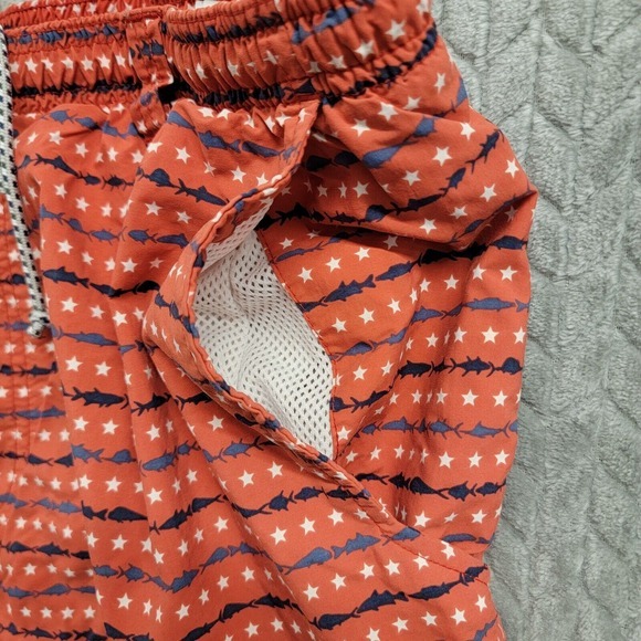 Columbia PFG Mens Size 2XL Super Backcast 8" Swim Fishing Shorts Mesh Lined Red - Picture 7 of 11